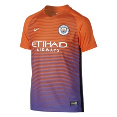 Camisa Torcedor infantil Manchester CIty III 2016/17 sem Número Nike
