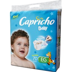 Fralda Capricho Baby Tamanho XG Super Jumbo 70 Unidades Peso Indicado 13 - 15kg