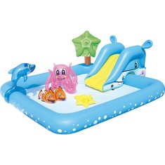 Piscina Inflável 308 l Quadrada Bestway Play Center Aquário Fantástico 53052