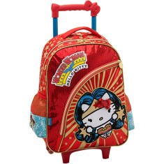 Mochila com Rodinhas Escolar PCF Global Hello Kitty DC Comics Winder 964A01
