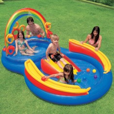 Piscina Inflável 246 l Oval Intex Playground Arco Íris