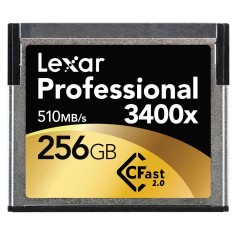 Cartão de Memória Compact Flash II Lexar Professional 256 GB LC256CRBNA3400