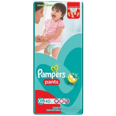 Fralda de Vestir Pampers Pants Tamanho XG 40 Unidades Peso Indicado +12kg