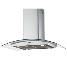 Coifa Ilha Fischer 90 cm Island Vidro Inox