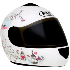 Capacete Fly Fun Love Flowers Fechado Fecho de engate rápido