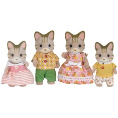 Boneca Sylvanian Families Família dos Gatos Listrados Epcom