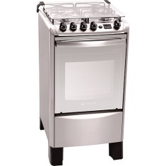 Fogão de Piso Atlas 4 Bocas Acendimento Automático Acabamento Inox Agile Top