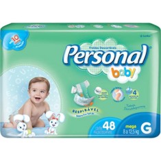 Fralda Personal Baby Tamanho G Mega 48 Unidades Peso Indicado 8 - 12,5kg
