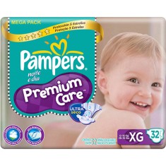 Fralda Pampers Premium Care Tamanho XG Mega 32 Unidades Peso Indicado 12 - 16kg