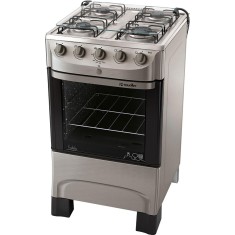 Fogão de Piso Mueller Novo Fratello 4 Bocas Acendimento Automático Acabamento Inox