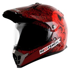 Capacete NoRisk MX455 Off-Road com viseira Viseira Antirrisco