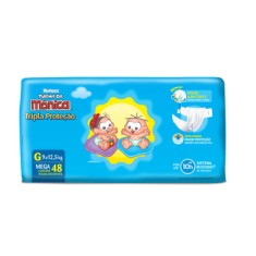 Fralda Huggies Turma da Mônica Tripla Proteção Tamanho G Mega 48 Unidades Peso Indicado 9 - 12,5kg