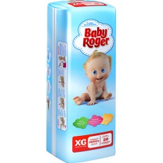 Fralda Baby Roger Tamanho XG Prático 20 Unidades Peso Indicado +12kg
