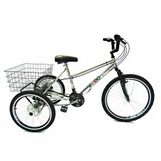 Bicicleta Triciclo Valdo Bike 21 Marchas Aro 26 Freio a Disco Alumínio