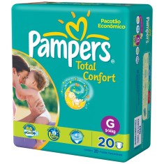 Fralda Pampers Total Confort Tamanho G Pacotão 20 Unidades Peso Indicado 9 - 14kg