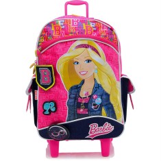 Mochila com Rodinhas Escolar Sestini Barbie 15Z com Alça G