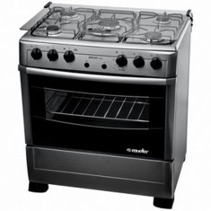 Fogão de Piso Mueller 5 Bocas Acendimento Automático Acabamento Inox Piacere