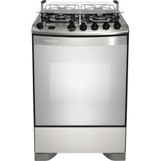 Fogão de Piso Brastemp Clean Maxi 4 Bocas Acendimento Automático Acabamento Inox BFS4TAR