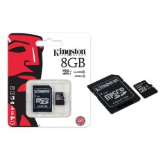 Cartão de Memória Micro SDHC com Adaptador Kingston 8 GB SDC10G2/8GB