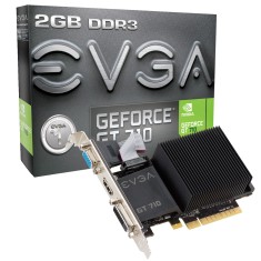 Placa de Video NVIDIA GeForce GT 710 2 GB DDR3 64 Bits EVGA 02G-P3-2712-KR