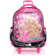 Mochila com Rodinhas Escolar Sestini Barbie Rock N' Royals 64343 M
