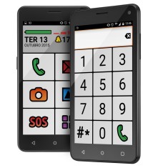 Smartphone Multilaser MS50 Senior P9015 8GB 5,0 MP Android 5.0 (Lollipop) 3G Wi-Fi