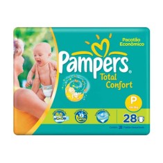 Fralda Pampers Total Confort Tamanho P Pacotão 28 Unidades Peso Indicado 5 - 8kg