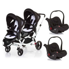 Carrinho de Bebê para Gêmeos com Bebê Conforto ABC Design Zoom
