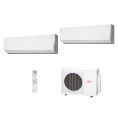Ar Condicionado Multi Split Fujitsu 18000 BTUs Inverter Controle Remoto Quente/Frio AOBG18LAT3 / ASBG12LMCA