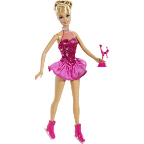 Boneca Barbie Patinadora no Gelo Mattel