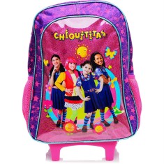 Mochila com Rodinhas Escolar Pacific Chiquititas Brilhar M