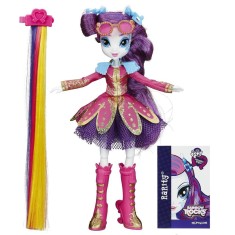 Boneca My Little Pony Equestria Girls Rainbow Rocks Rarity Penteados de Arrasar Hasbro
