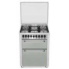 Fogão de Piso Lofra 5 Bocas Acendimento Superautomático Acabamento Inox com Forno Duplo Grill MXUD76AMFE
