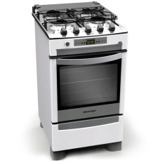 Fogão de Piso Brastemp Ative 4 Bocas Acendimento Automático Grill BF850BB