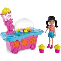 Boneca Polly Parque de Diversões Banquinha de Pipoca Mattel