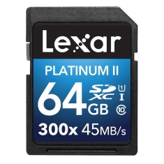 Cartão de Memória SDXC Lexar Platinum II 64 GB LSD64GBBNL300