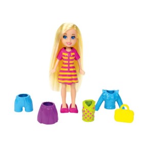 Boneca Polly Super Fashion Vestido Listrado Mattel